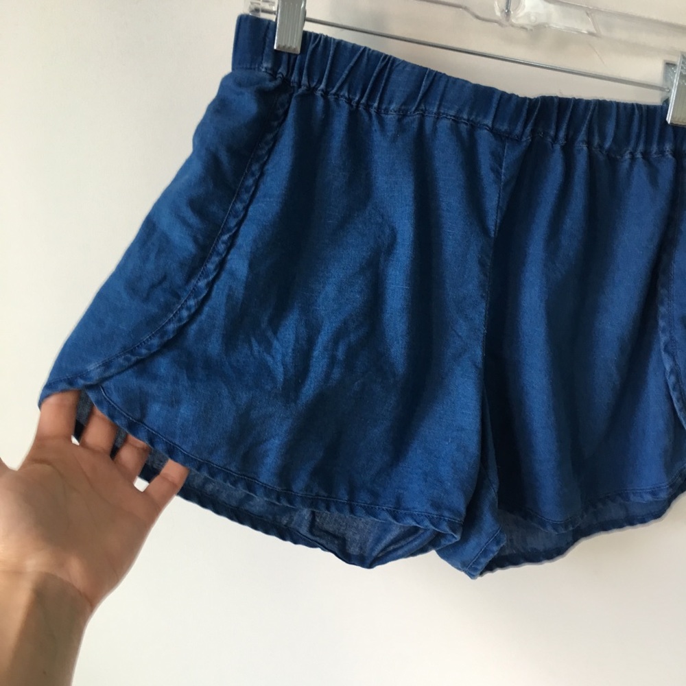 Madewell Natural Indigo Chambray Mini Shorts Small